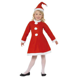 Smiffys Girls Santa Claus Costume Set - 4-6 Years, Red
