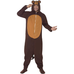 Smiffys Unisex Adult Monkey Bodysuit - M, Brown