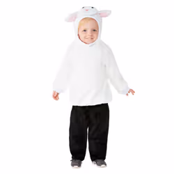 Smiffys Toddler Lamb Costume Top & Bottoms - 3-4 Years, White