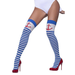 Fever Womens/Ladies Anchor Opaque Stripes Hold Up Stockings