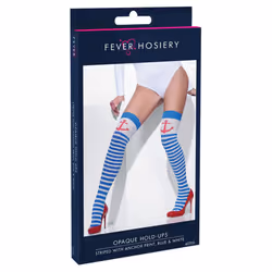 Fever Womens/Ladies Anchor Opaque Stripes Hold Up Stockings