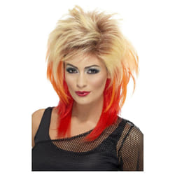 Smiffys Womens/Ladies 80s Mullet Streaks Wig