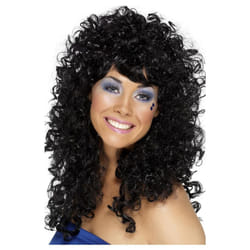 Smiffys Womens/Ladies Boogie Babe Wig - One Size, Black