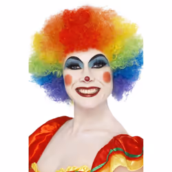 Smiffys Unisex Adult Crazy Clown Wig - One Size, Rainbow