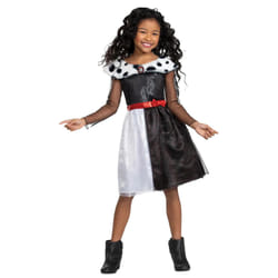 Disney Girls Villains Cruella De Vil Classic Costume - 5-6 Years, Black/White/Red