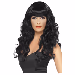Smiffys Womens/Ladies Siren Wig - One Size, Black