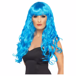 Smiffys Womens/Ladies Siren Wig - One Size, Blue