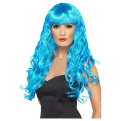 Smiffys Womens/Ladies Siren Wig - One Size, Blue