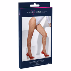 Fever Womens/Ladies Diamond Net Tights - One Size, Red