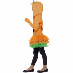 Smiffys Girls Pumpkin Tutu Costume Set - 10-12 Years, Orange/Green/Black