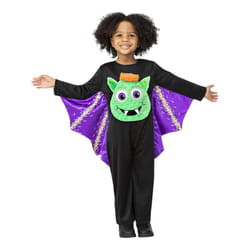 Smiffys Childrens/Kids Googly Eyed Bat Costume - 3-4 Years, Black/Purple