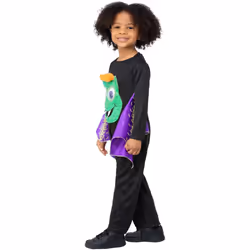 Smiffys Childrens/Kids Googly Eyed Bat Costume - 3-4 Years, Black/Purple