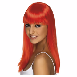 Smiffys Womens/Ladies Glamourama Wig - One Size, Neon Red