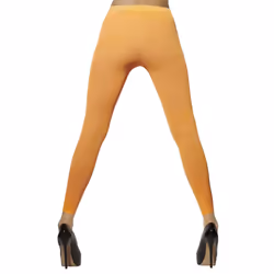 Smiffys Womens/Ladies 80s Party Opaque Footless Tights - One Size, Neon Orange