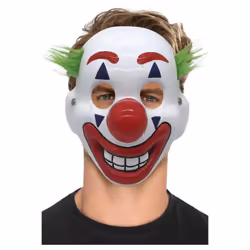 Smiffys Unisex Adult Clown PVC Elastic Strap Mask