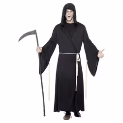 Smiffys Unisex Adult Grim Reaper Costume Set - L, Black