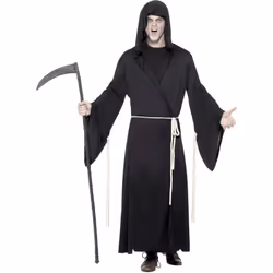 Smiffys Unisex Adult Grim Reaper Costume Set - M, Black