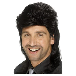Smiffys Mens Mullet Wig - One Size, Black