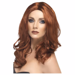 Smiffys Womens/Ladies Superstar Wig - One Size, Auburn