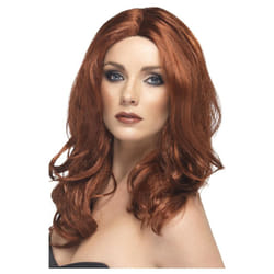 Smiffys Womens/Ladies Superstar Wig - One Size, Auburn