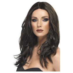 Smiffys Womens/Ladies Superstar Wig - One Size, Dark Brown