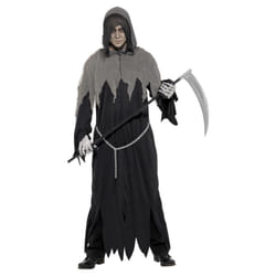 Smiffys Unisex Adult Grim Reaper Costume Set - M, Black/Grey