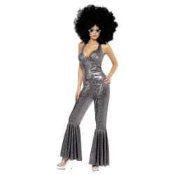 Smiffys Womens/Ladies Disco Diva Costume - M, Silver