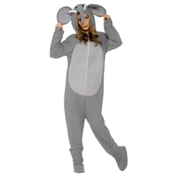 Smiffys Unisex Adult Elephant Hooded Costume - L, Grey