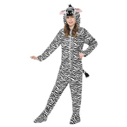 Smiffys Childrens/Kids Zebra Bodysuit - 4-6 Years, White/Black