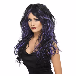 Smiffys Womens/Ladies Gothic Bride Wig - One Size, Black/Purple