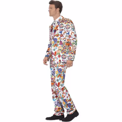 Smiffys Mens Groovy Costume Set - M, Multicoloured