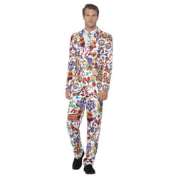 Smiffys Mens Groovy Costume Set - XL, Multicoloured