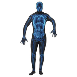 Smiffys Unisex Adult X-Ray Skin Suit Costume - XL, Blue/Black
