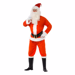 Smiffys Mens Deluxe Santa Claus Christmas Costume Set - XL, Red