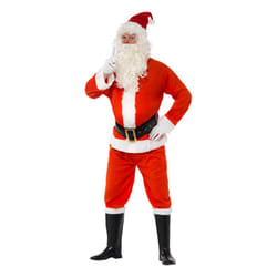 Smiffys Mens Deluxe Santa Claus Christmas Costume Set - L, Red/White/Black
