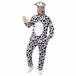 Smiffys Unisex Adult Dalmatian Costume - M, White/Black