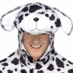 Smiffys Unisex Adult Dalmatian Costume - M, White/Black