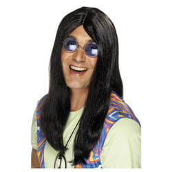 Smiffys Mens Neil Hippy Wig - One Size, Black