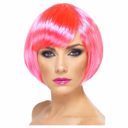 Smiffys Womens/Ladies Babe Wig - One Size, Neon Pink