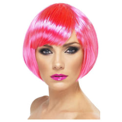 Smiffys Womens/Ladies Babe Wig - One Size, Neon Pink
