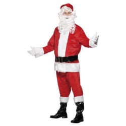 Smiffys Mens Deluxe Santa Claus Christmas Costume - L, Red/White