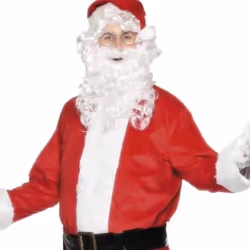 Smiffys Mens Deluxe Santa Claus Christmas Costume - L, Red/White