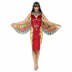 Smiffys Womens/Ladies Egyptian Goddess Costume Set - S, Red/Gold