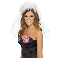 Smiffys Womens/Ladies Hen Night Headband & Veil