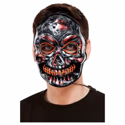 Smiffys Unisex Adult Skeleton Light Up Mask