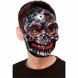 Smiffys Unisex Adult Skeleton Light Up Mask