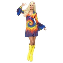 Smiffys Womens/Ladies Tie Dye Costume Dress - M, Multicoloured