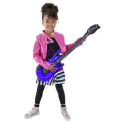 Smiffys Girls Rockstar Glam Costume Set - 7-9 Years, Black/Pink