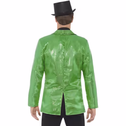 Smiffys Unisex Adult Sequin Costume Jacket - M, Green