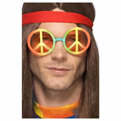Smiffys Unisex Adult Hippie Peace Symbol Costume Sunglasses